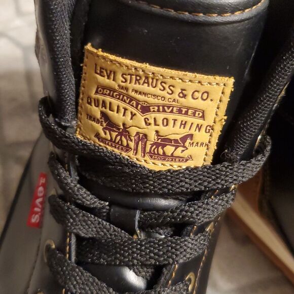 Levi's Stanton High-top Sneakers Black/Tan - Picture 10 of 11